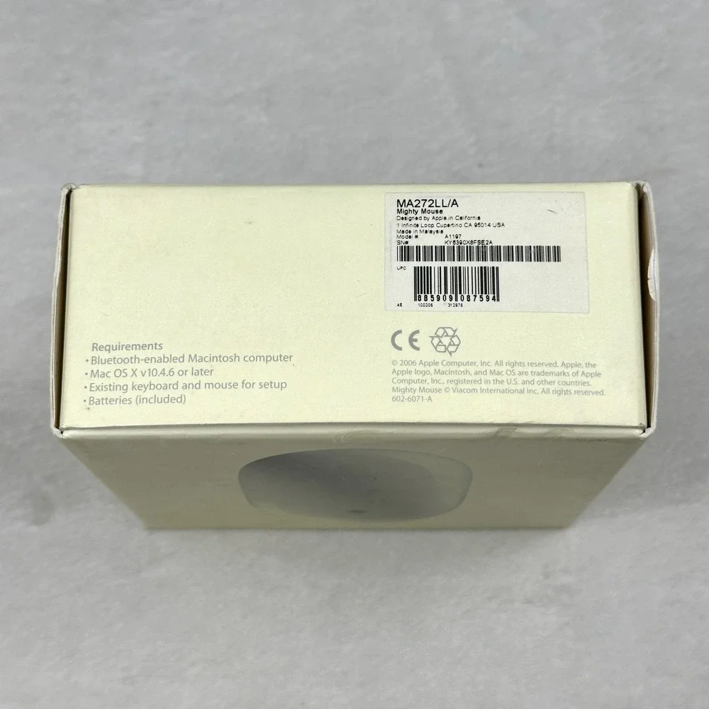 Apple Mighty Mouse Wireless Bluetooth Open-BoxA1197‎ MA272LL/A  with CD